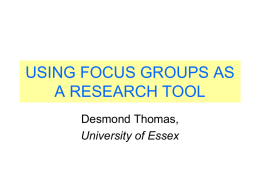 using focus groups as a research tool