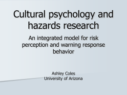 managing flash floods risk perception from a cultural perspective