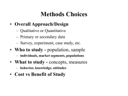 Methods Choices
