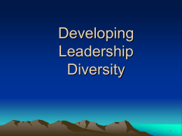 Developing Leadership Diversity