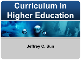 Curriculum in Higher Education