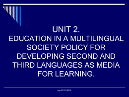 unit 2. education in a multilingual society - clil-castello