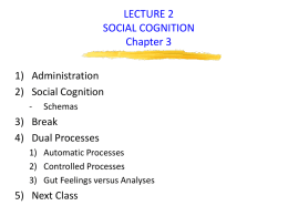 Social Psychology - Social Cognition Lab