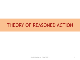 applied of the theory of reasoned action