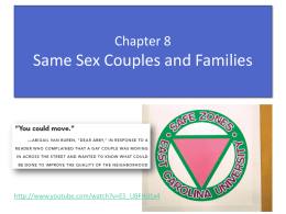 Chapter 8. Same sex Marriage and relationships