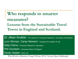 Who responds to smarter measures? Lessons from sustainable