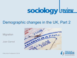 Demographic changes in the UK, Part 2: Migration
