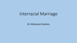 Interracial Marriage - La Salle University Digital Commons