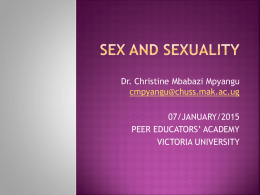 sex and sexuality - Reach a Hand Uganda
