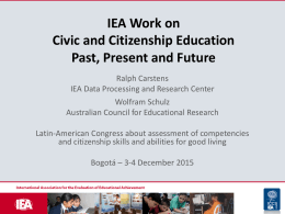 IEA Work on Civic and Citizenship Education Past