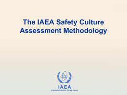 08 IAEA SCSA Assessment Methods - International Atomic Energy