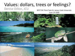 Values: dollars, trees or feelings?