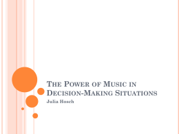 The Power of Music in Decision