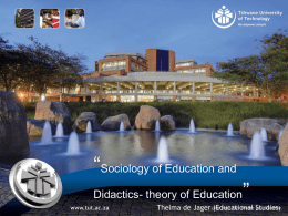 Socialisation and education theories when