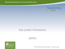 Key Leader Orientation - Oct 20