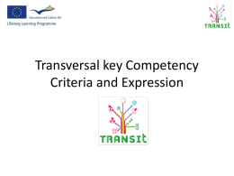 The Transversal Key Competencies