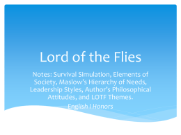 Lord of the Flies Intro Notes