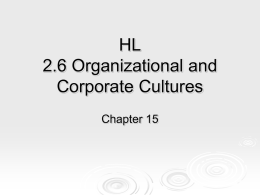 Organization and Corporate Chap 15 PPT