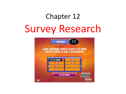 Surveys Chapter 12