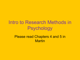 Intro to Experimental PSYC