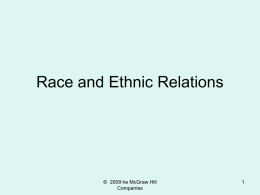 Race and Ethnic Relations