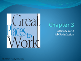 Ch3 Attitudes and Job Satisfaction