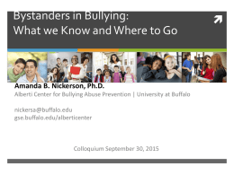 Defenders in Bullying: What we Know and