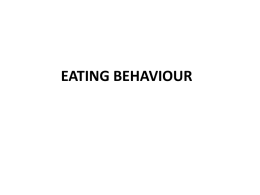 Developmental models of eating behaviour
