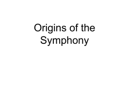 Background of the Symphony