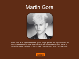 Martin Gore Powerpoint