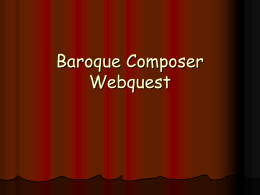 Baroque Composer Webquest - Fulton Independent School