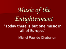 Music of the Enlightenment