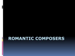 Romantic Composers - Round Lake High School Choirs