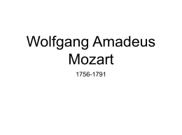 Wolfgang Amadeus Mozart`s background and treatment of the