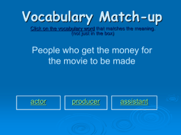 Try again!! Vocabulary Match-up