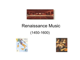 Renaissance Music - Raleigh Charter High School