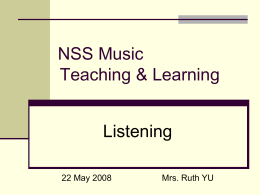 NSS Music Teaching & Learning
