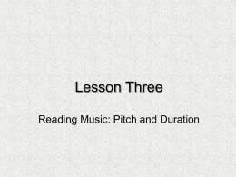 Lesson 3 - Reading Rhythms