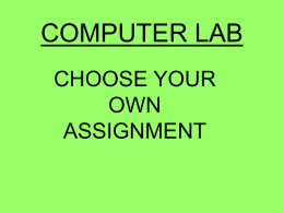 computer lab assignment