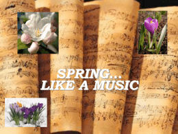 Spring is like music - CEIP San Juan Bautista