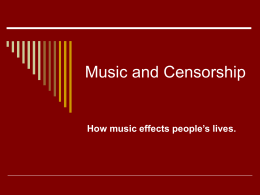 Music and Censorship - Musical Meanderings