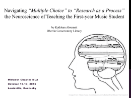 "Multiple Choice" to "Research as a Process:"