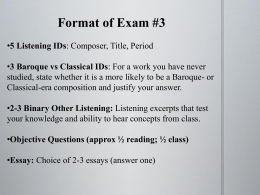 Terms for Review: Exam #3 (Powerpoint)