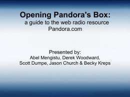 Group Process Manual "Opening Pandora`s Box"