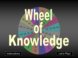 How to play Wheel of Knowledge