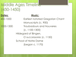 Music in the middle ages (450-1450)