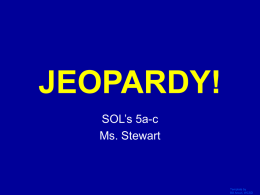 5c jepardy - Staff Development