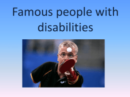 Famous people with disabilities