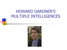 gardner`s multiple intelligences