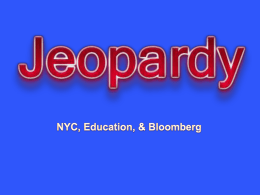 Jeopardy Seminar 4 - Macaulay Honors College